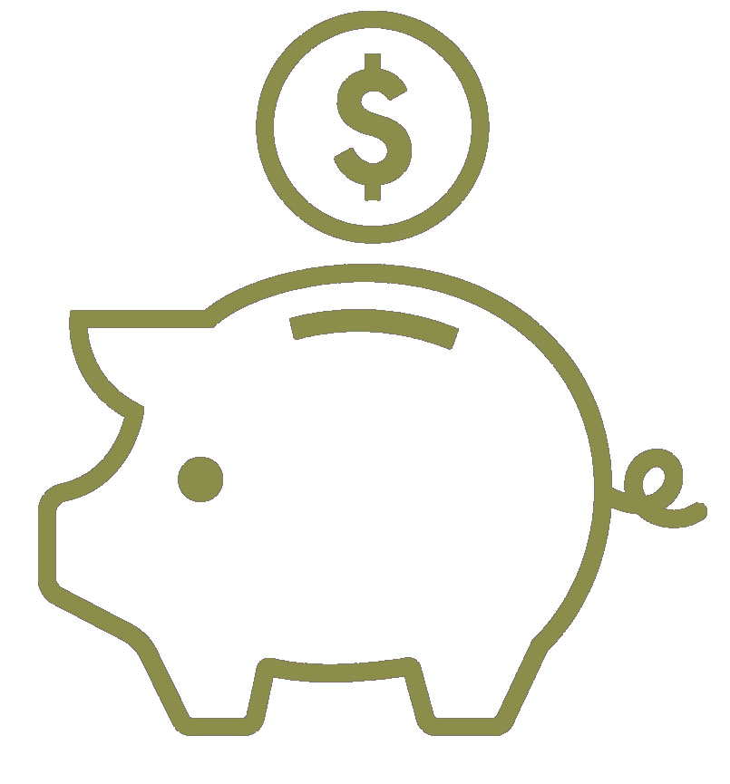 Piggy bank green