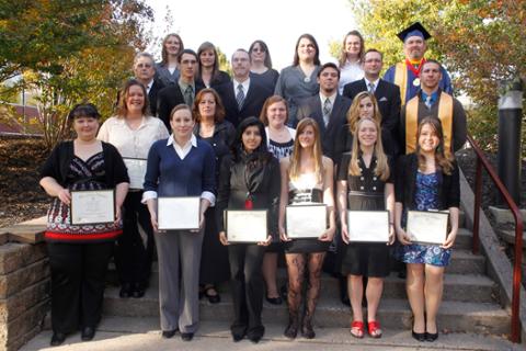 Fall 2010 PTK inductees from Gettysburg Campus